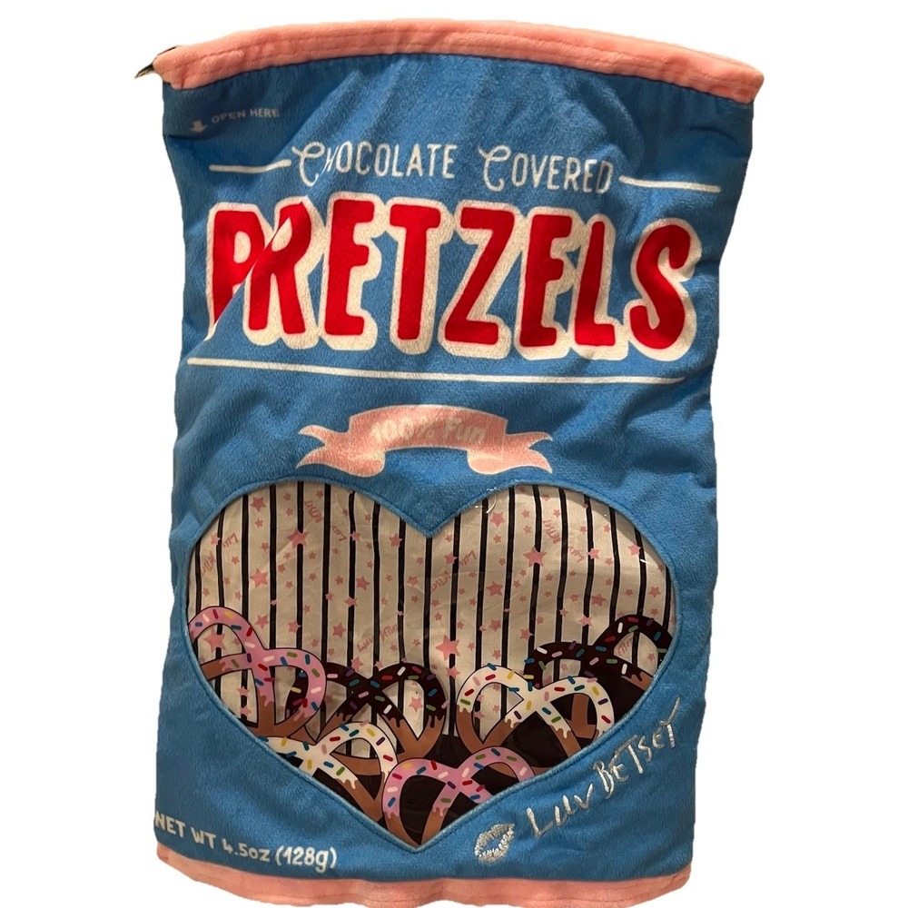 Betsy Johnson Kitsch Terry Backpack Bag of Chocolate Covered Pretzels Y2K Travel